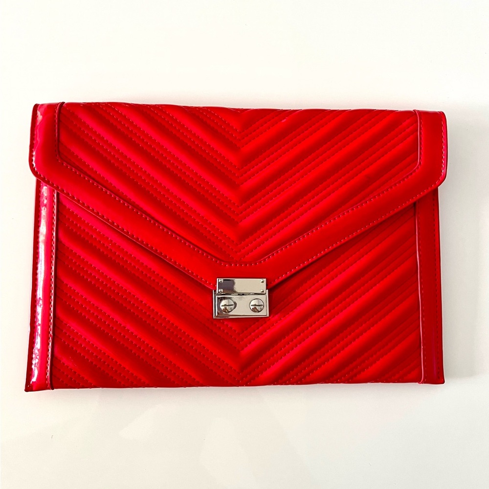 BCBGeneration Scarlet Envelope Clutch